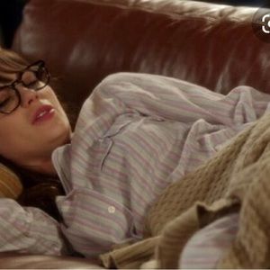 Purple striped Pajamas…Jess is wearing them above.